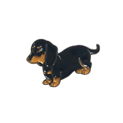 Dachshund puppy enamel lapel - puppy,