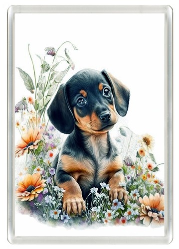 Dachshund puppy dog - dog, fridge