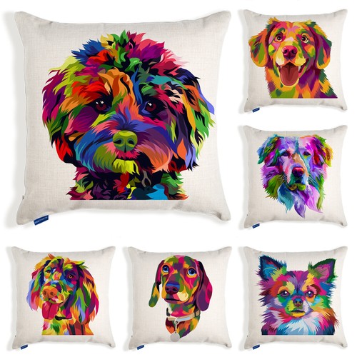 Dog cushion cover pet portrait - cushion,