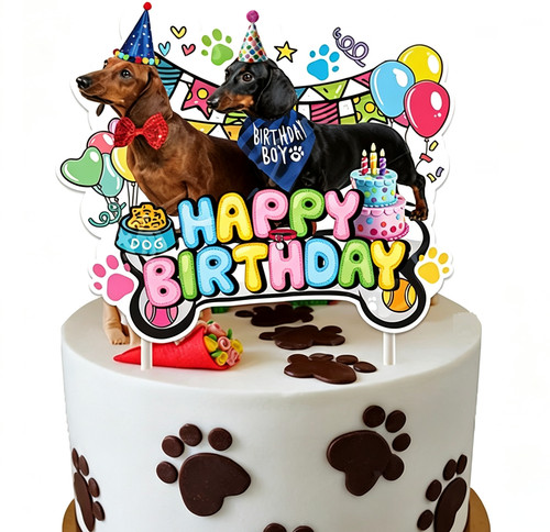 Dog cake topper pet dachshund - dog,