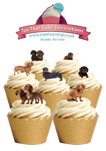 Cake toppers dachshund sausage - cake,