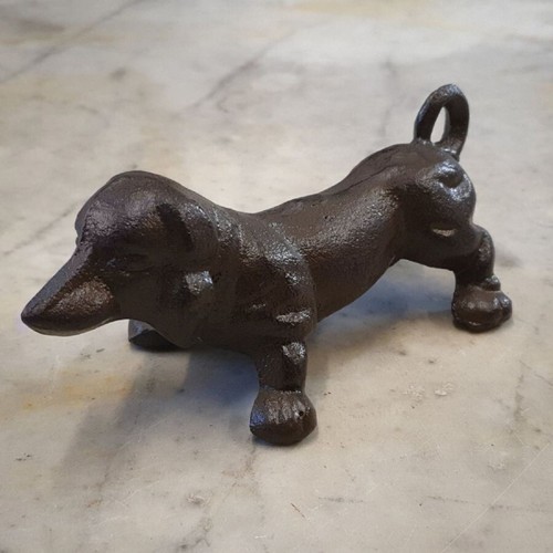 Cast iron dachshund puppy - cast,