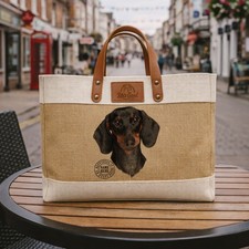Black Dachshund Tote Bag Large