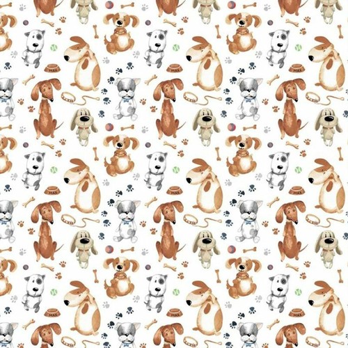 100 cotton fabric dogs - fabric,