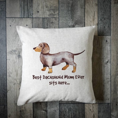 Dachshund mum cushion - dachshund,